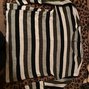 Striped Green and Black Women’s Sweater